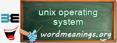 WordMeaning blackboard for unix operating system